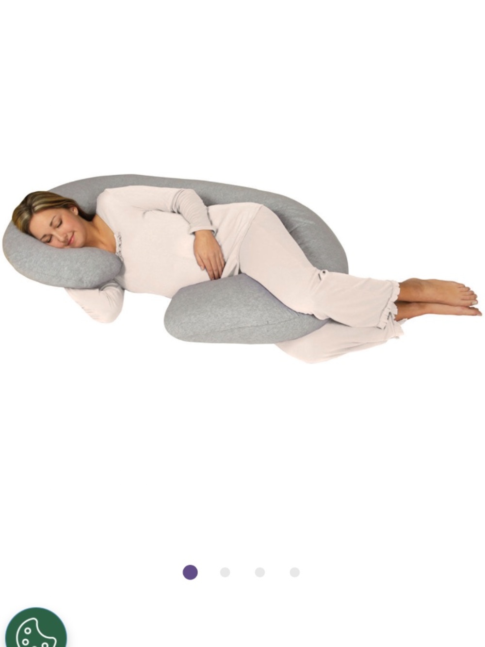 Snoogle Total Body Pregnancy Pillow with Jersey Cover